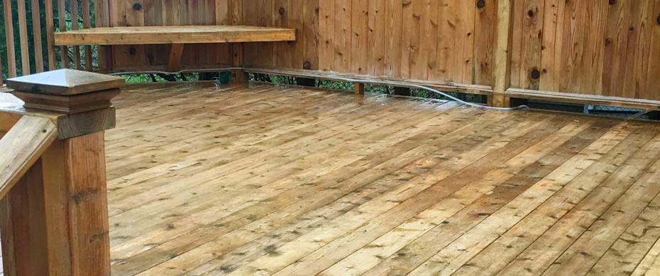 clean wood deck without pressure washing in west michigan